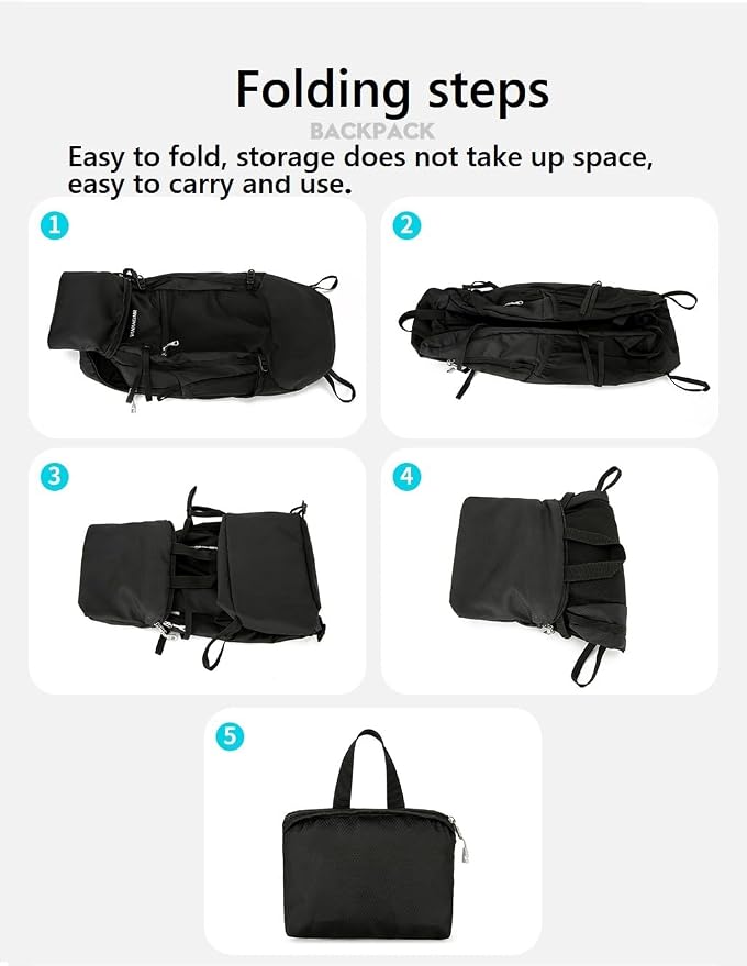 levayhill Hiking Backpack Daypack Lightweight Packable Travel Outdoor Camping - Image 6