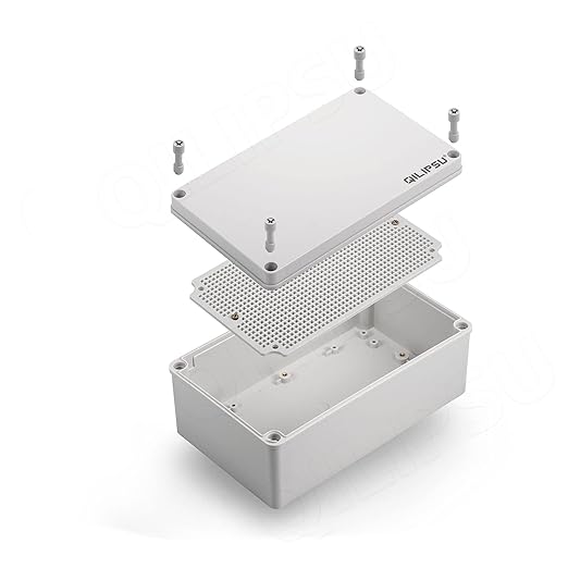 QILIPSU Junction Box with Mounting Plate 250x150x100mm, ABS Plastic DIY by QILIPSU