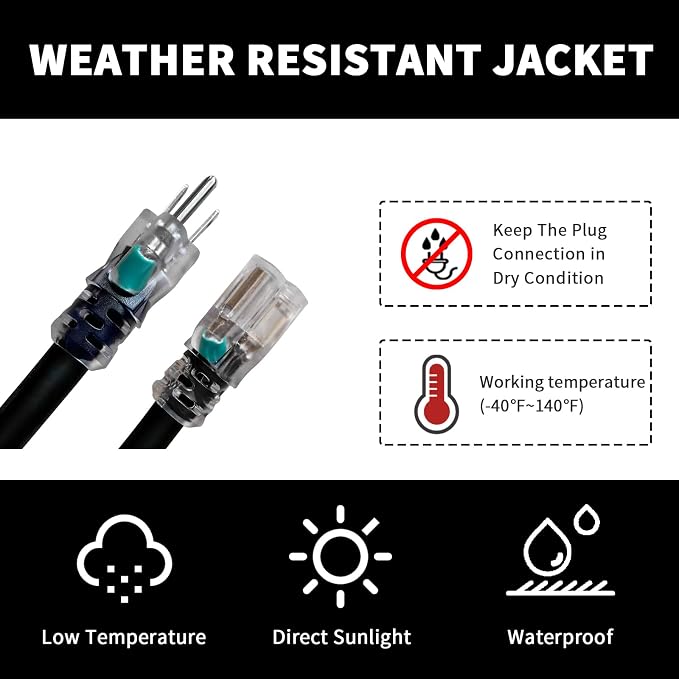 Indoor Outdoor Extension Cord Weatherproof - Image 7