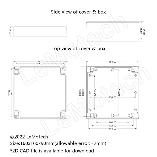 LeMotech Electrical Box ABS Plastic Project Box IP65 Waterproof Junction Box - Image 8