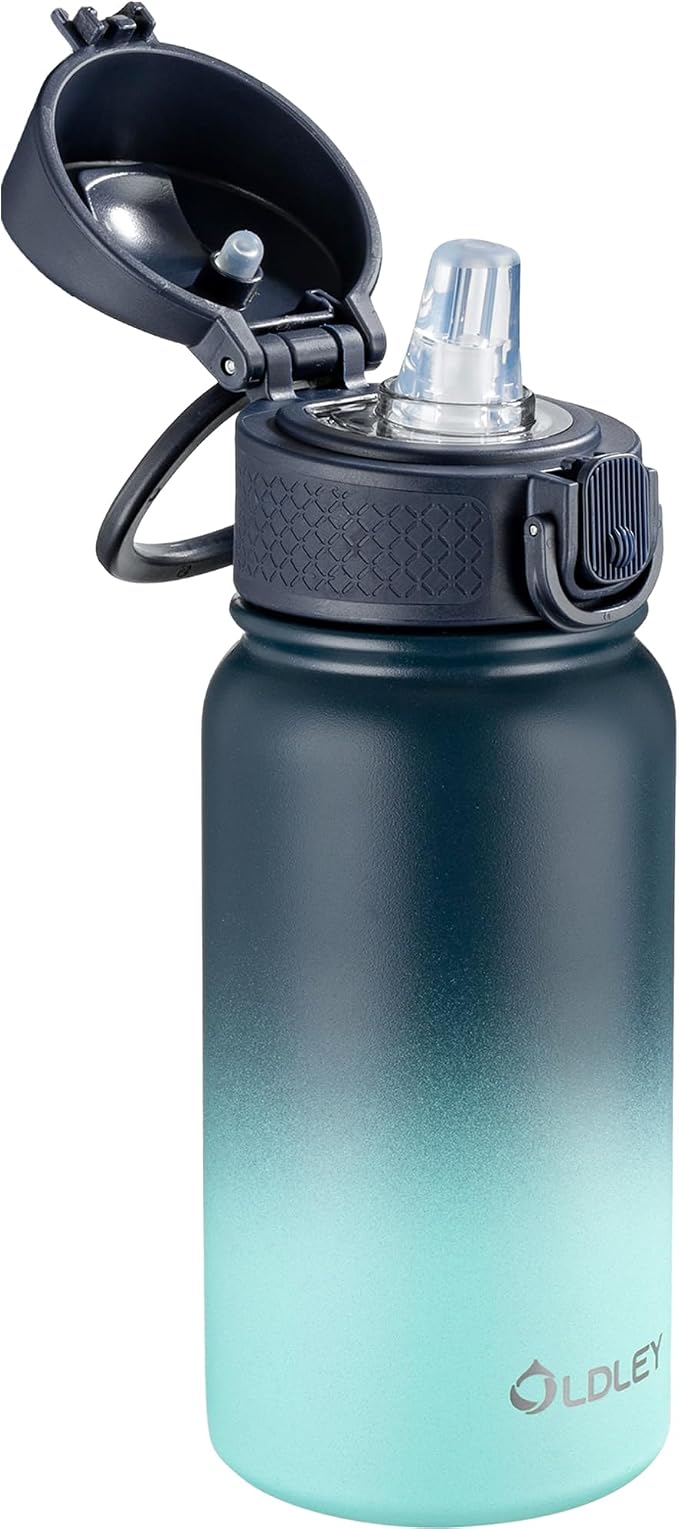 OLDLEY 12oz Kids Water Bottle, Stainless Steel Insulated Water Bottle by OLDLEY