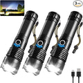 UUYEE 3Pack Rechargeable Flashlights High Lumens, Super Bright Flashlight by UUYEE