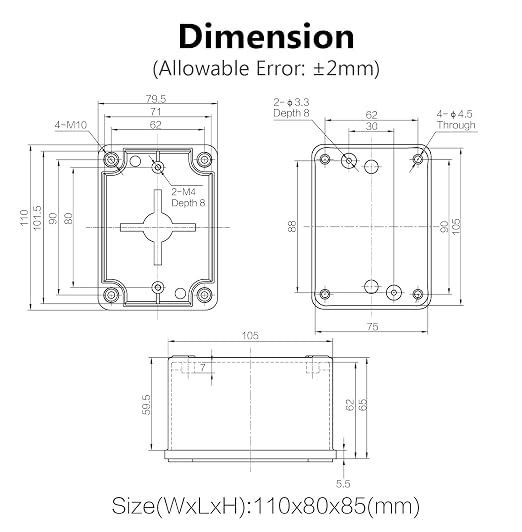 LeMotech Junction Box IP67 Waterproof Dustproof ABS Plastic Project Box - Image 6