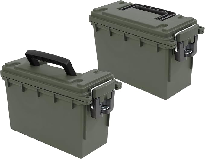 Sheffield 12791 2-Pack Ammo Storage Box, Stackable .30 Cal Field Boxes by Sheffield