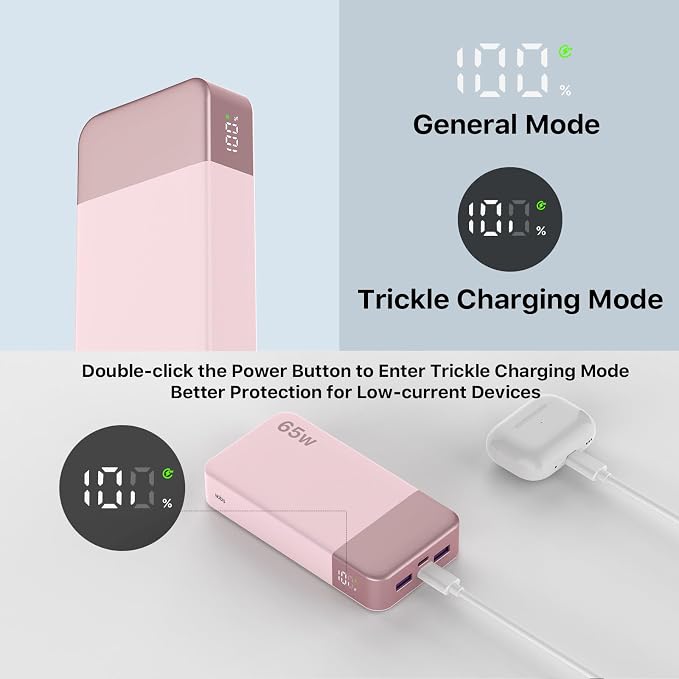 NOBIS 20000mAh Battery Pack Power Bank 65W Power Bank, Portable Charger - Image 5