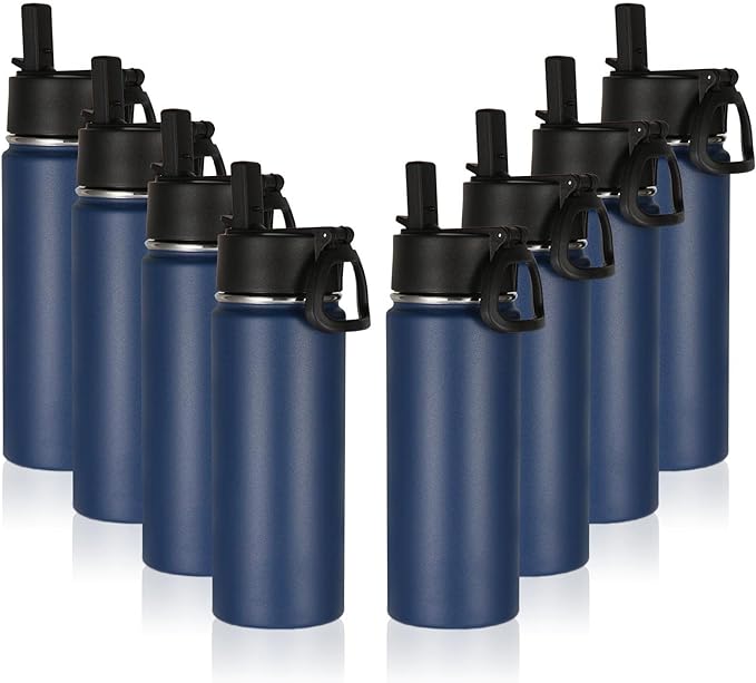 Volhoply 18oz Insulated Water Bottle Bulk 8 Pack, Kids Stainless Steel Water by LiveFully%EF%BC%8CDrinkFreely%E2%80%94KeepGoingwithVolhoply%EF%BC%81