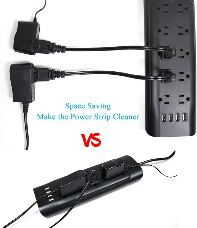 2 Prong Extension Cord 1FT, Indoor Male/Female Power Cable, UL Listed Perfect - Image 3