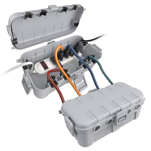 Flemoon Outdoor Electrical Box Waterproof, Medium Weatherproof Electrical Box by FLEMOON
