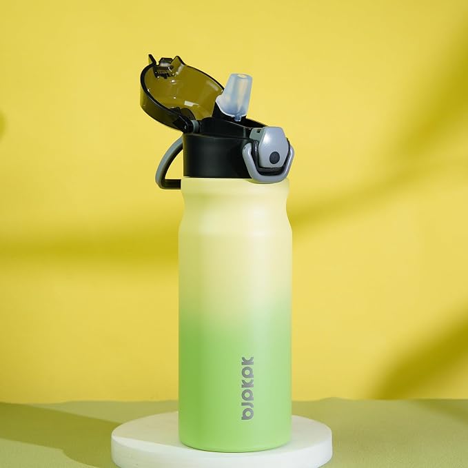 BJPKPK Water Bottle with Straw 18oz Insulated Water Bottles Reusable Stainless - Image 6