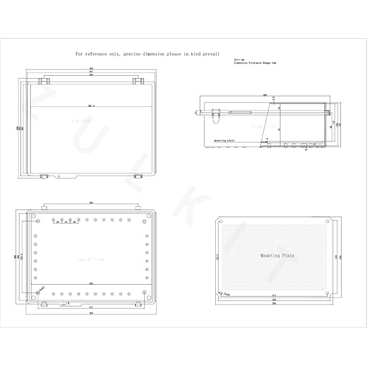 Zulkit Junction Box, IP67 Waterproof Electrical Box Hinged Cover Stainless - Image 7
