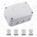 Outdoor Junction Box, Nineleaf White IP66 Weatherproof Electrical Project Boxes by NineLeaf