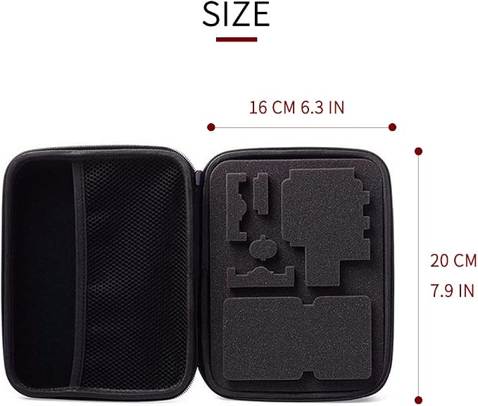 TEKCAM Action Camera Carrying Case Protective Storage Bag Compatible - Image 2