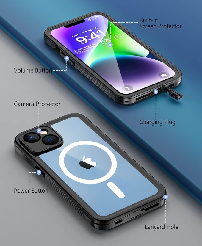 Beeasy for iPhone 14 Waterproof Case Compatible - Image 6