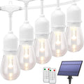 Mlambert 3-Color in 1 Dimmable Solar String Lights Outdoor, 48FT Patio String by Mlambert