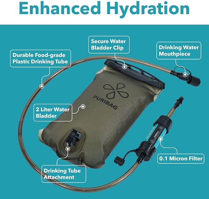 Puribag Adventure Bladder: 2 Liter Hydration Bladder - Image 3