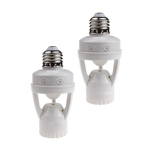 2pcs Motion Activated Light Sockets, E26/E27 Screw in Add on/Off Motion Sensor by LPHUMEX