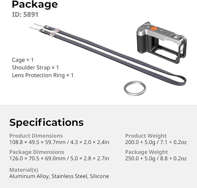 SMALLRIG Street Grip Kit for DJI Osmo Action 6, All-in-one Cage Kit - Image 8