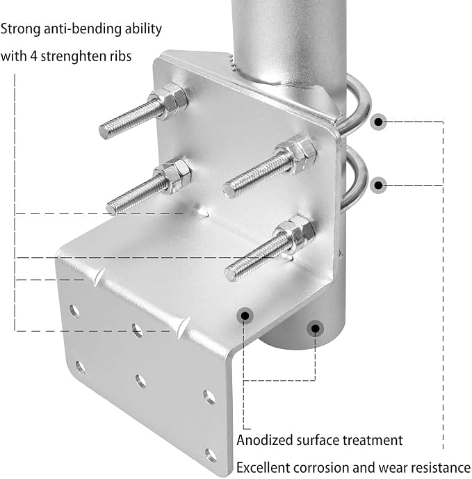 Technical Pole Mount Accessory for Outdoor Antennas & Weather Station – - Image 4