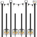 AILBTON 10Ft String Light Poles 4 Pack, Light Poles by AILBTON