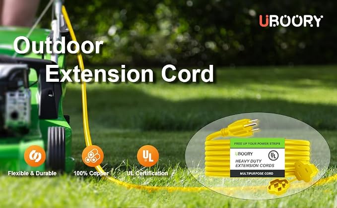 Outdoor Extension Cord Waterproof 100 FT, Flexible 100% Copper 3 Prong - Image 7