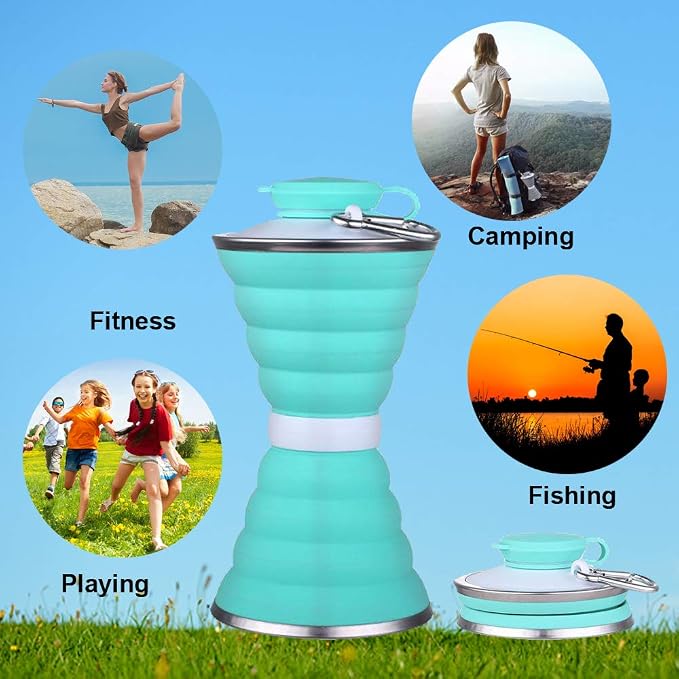 Collapsible Water Bottle, Camping Cup - Image 5