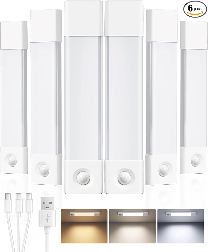 EZVALO 7.8" Rechargeable Motion Sensor Light Indoor, Wireless Closet Lights by EZVALO