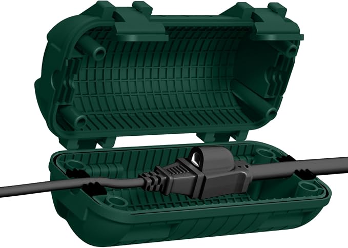 Extension Cord Cover Outdoor, IP54 Water-Resistant Power Cord Protector by CFMASTER