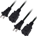 10 FT 2 Prong Extension Cord, Male/Female Power Cable by Yeatel