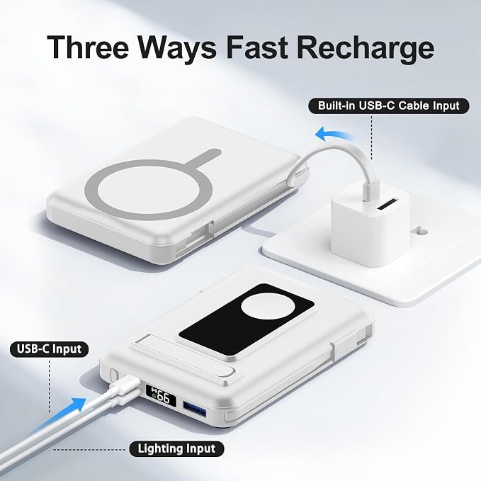 Magnetic Portable Charger, 10000mAh Wireless Power Bank - Image 9