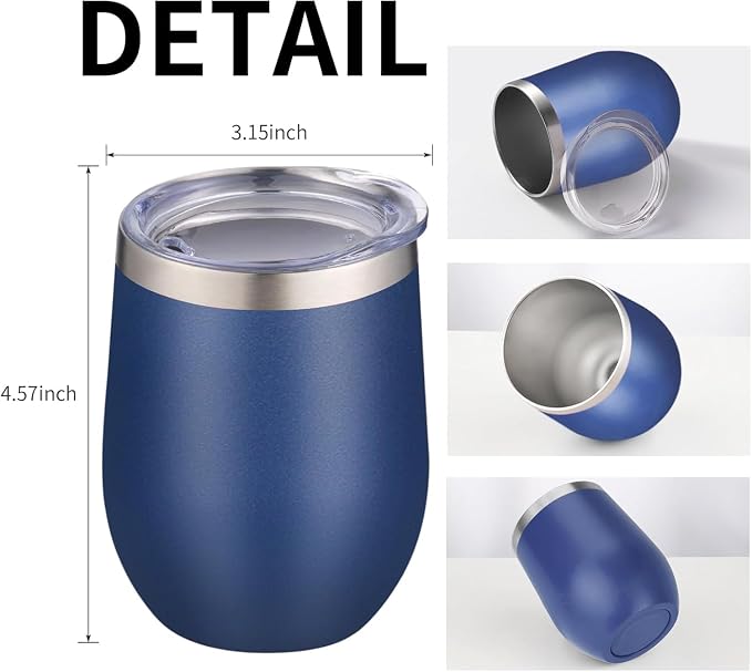 12oz/6 Pack Wine Tumbler Glasses - Image 5