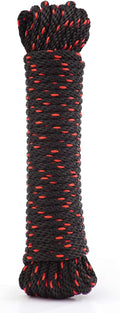 Rope Ratchet 1/4" 50 ft Braided Polypropylene Utility Cord, Weather Resistant by RopeRatchet