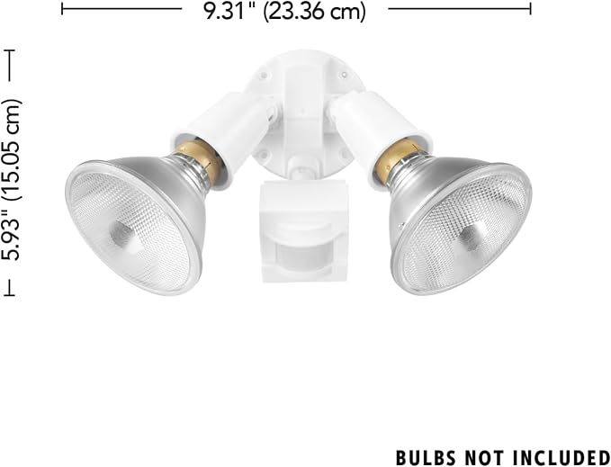 Globe Electric 17000269 110-Degree 240 W Twin Head White Hardwired Motion - Image 10