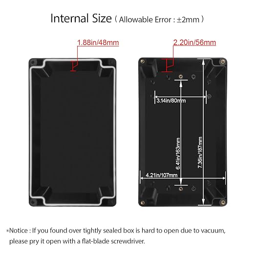 LeMotech Project Box ABS Plastic Junction Box IP65 Waterproof Hobby Box - Image 3