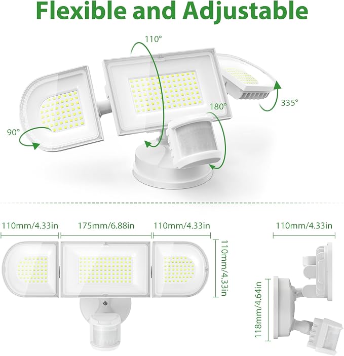 iMaihom 180W 18000LM Motion Sensor Outdoor Light - Image 9
