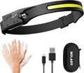 Rechargeable LED Headlamp, 230° Illumination Headlight by MOLAER