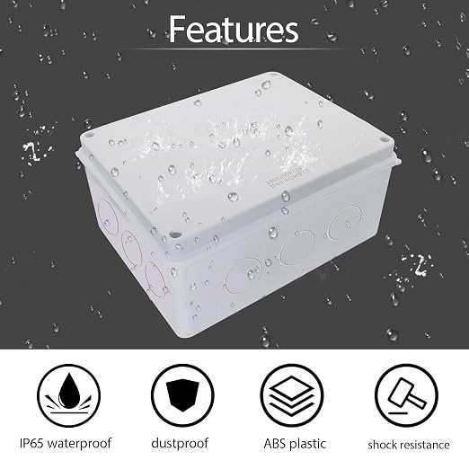 LeMotech Junction Box, Electrical Box IP65 Water Resistant Dustproof ABS - Image 5