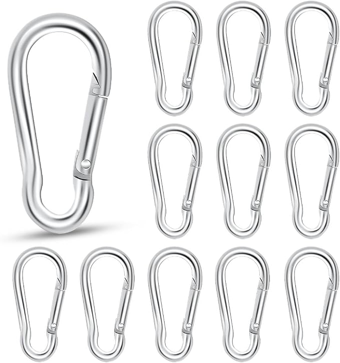 12 Pack Spring Snap Hook Heavy Duty Snap Carabiner Clip by Unknown