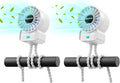2 Pack Multifunctional Portable Stroller Fan 4 Speed 6600rpm High Speed Usb by AaoLin