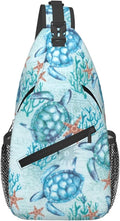 Sea Turtle Sling Backpack for Women Men by Unknown