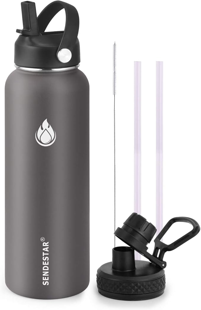 SENDESTAR Stainless Steel Water Bottle, Wide Mouth 32 oz Water Bottle by Sendestar