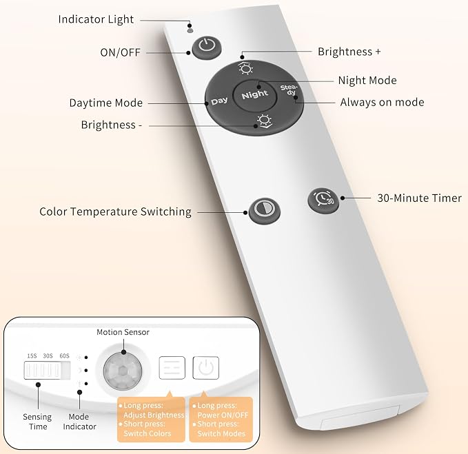 USB C Rechargeable Motion Sensor Ceiling Light 750LM - Image 4