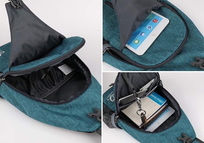 WATERFLY Crossbody Sling Backpack Sling Bag Travel Hiking Chest Bags Daypack - Image 3