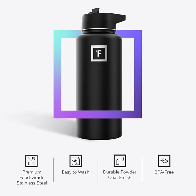 IRON °FLASK Camping & Hiking Hydration Flask - 32 oz Cobalt - Image 5