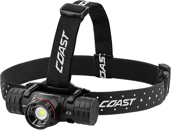Coast® XPH34R 2700 Lumen USB-C Rechargeable-Dual Power LED Headlamp withPURE by Coast