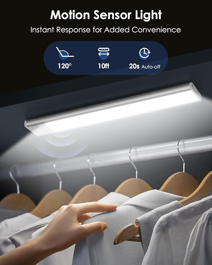 Under Cabinet Lighting, 5 Pack Rechargeable LED Motion Sensor Light Indoor - Image 2