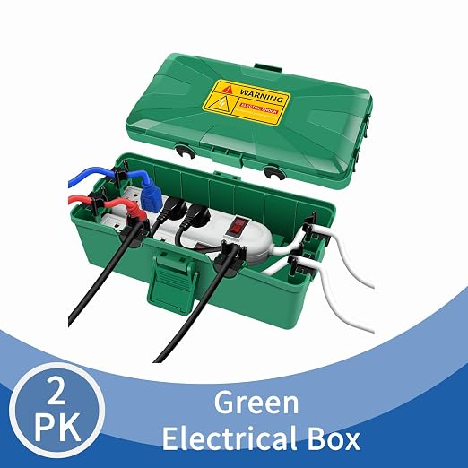 NineLeaf Outdoor Electrical Box Waterproof, Medium Weatherproof Electrical Box - Image 2