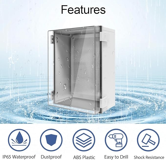 Electrical Box IP65 Waterproof ABS Plastic Enclosure Outdoor and Indoor Project - Image 3