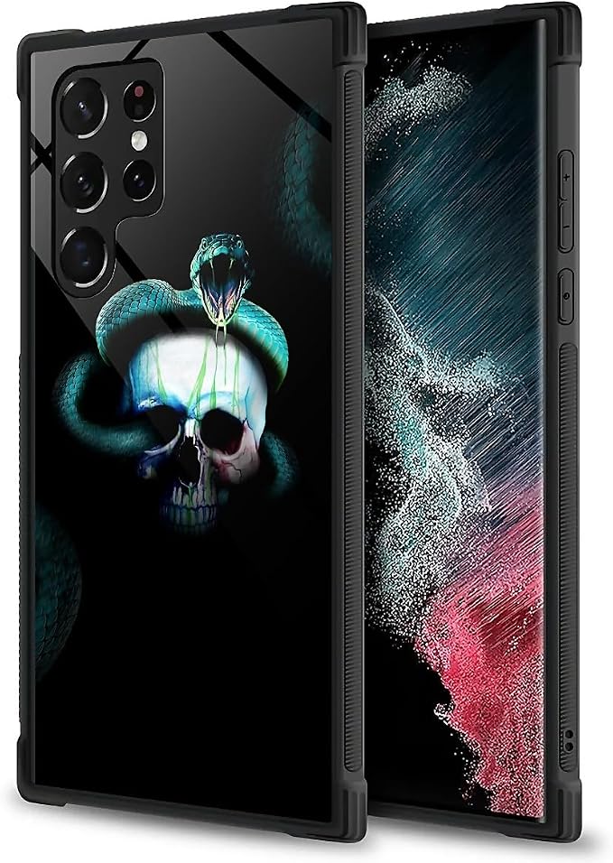 for Samsung Galaxy S23 Ultra Case, Skeleton Winding Snake Pattern Graphic - Image 5