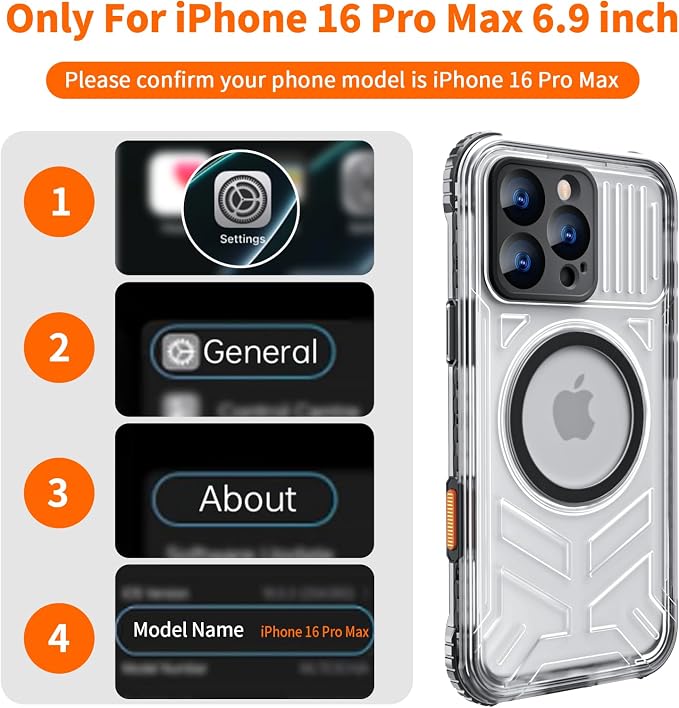 for iPhone 16 Pro Max Waterproof Case Compatible - Image 7