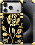 for iPhone 17 Pro Case Luxury Golden Decoration by Unknown